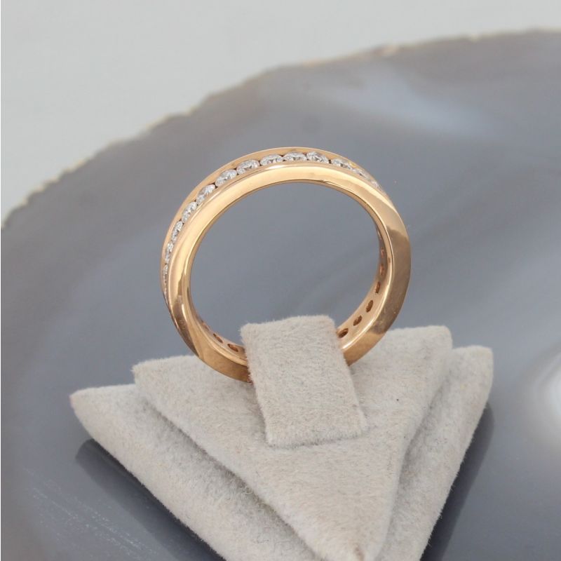 Wert 2590 € Brillant Memory Ring (1,05 carat) in 750er 18 K Roségold Größe 54 - H701