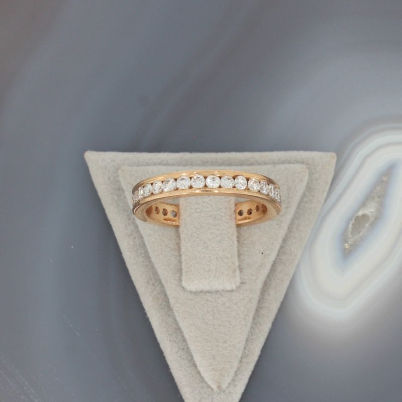 Wert 2590 € Brillant Memory Ring (1,05 carat) in 750er 18 K Roségold Größe 54 - H701