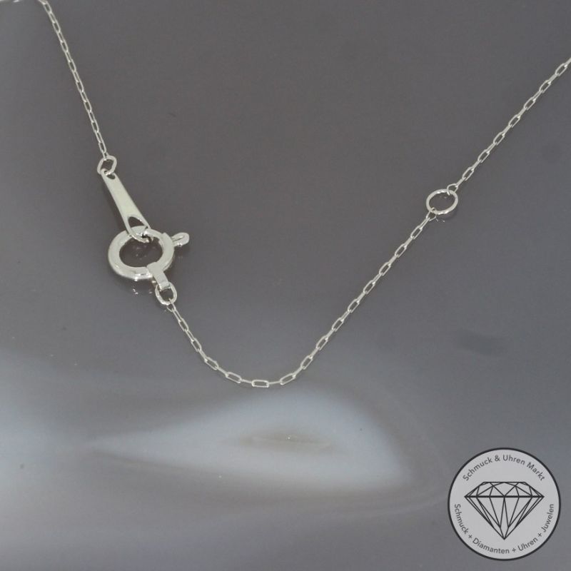 Wert 850 € Brillant Saphir Anhänger & Kette in 900er Platin - H332