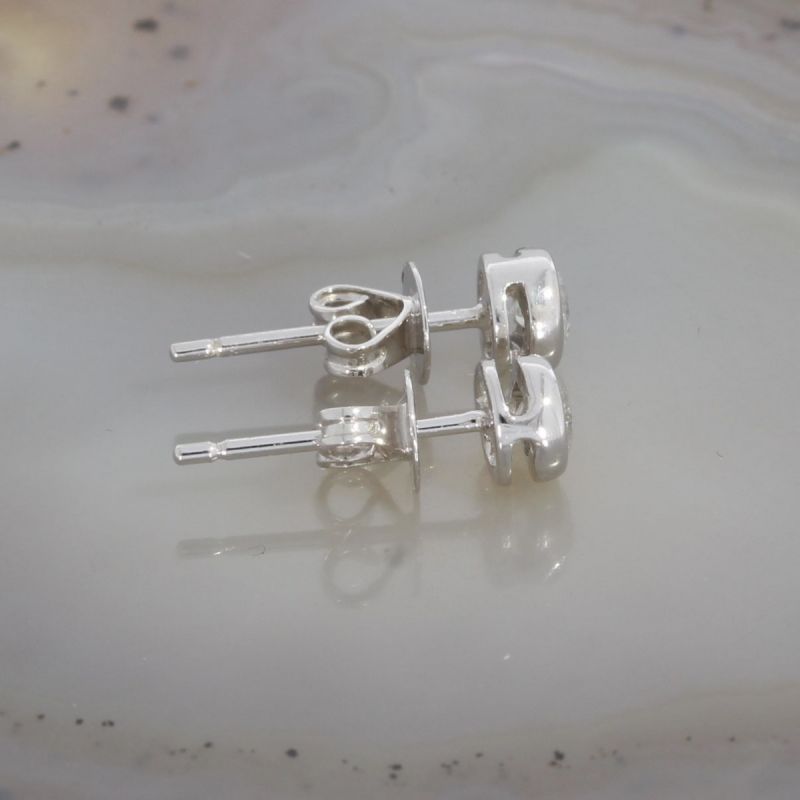 Wert 1150 € Solitär Brillant Ohrstecker Ohrringe (0,30 carat) in 750er 18 K Weißgold - H364