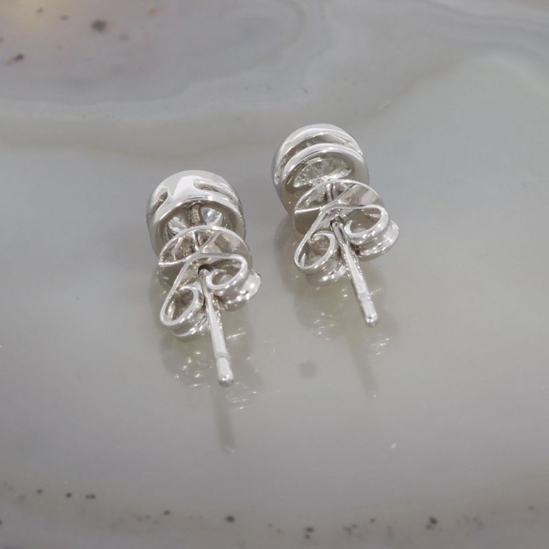 Wert 1150 € Solitär Brillant Ohrstecker Ohrringe (0,30 carat) in 750er 18 K Weißgold - H364