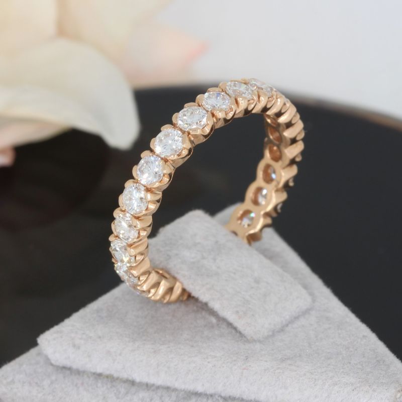 Wert 6500 € Brillant Memory Ring (2,00 carat) in 750er 18 K Roségold Größe 52 - H544