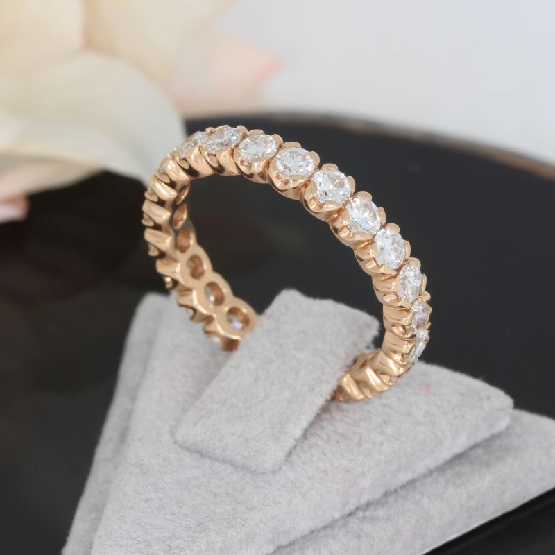 Wert 6500 € Brillant Memory Ring (2,00 carat) in 750er 18 K Roségold Größe 52 - H544