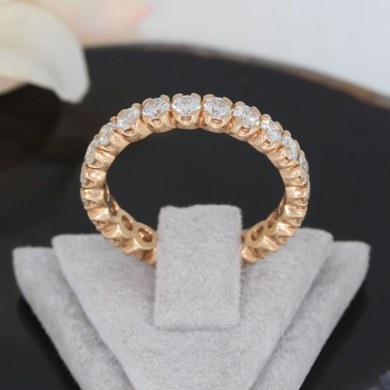 Wert 6500 € Brillant Memory Ring (2,00 carat) in 750er 18 K Roségold Größe 52 - H544
