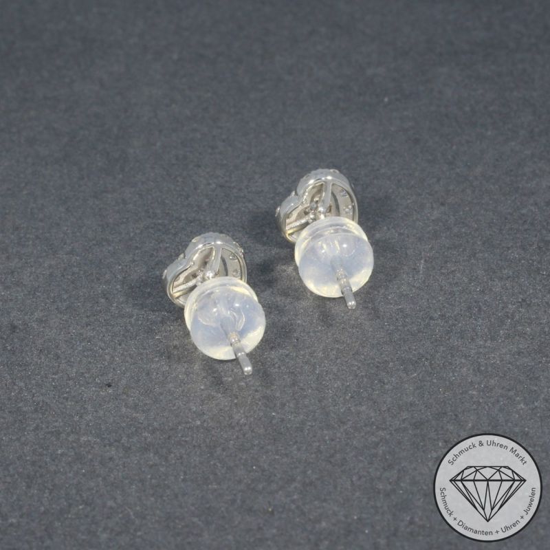 Wert 790 € Brillant Herz Ohrringe (0,20 carat) in 750er 18 K Weißgold - H447