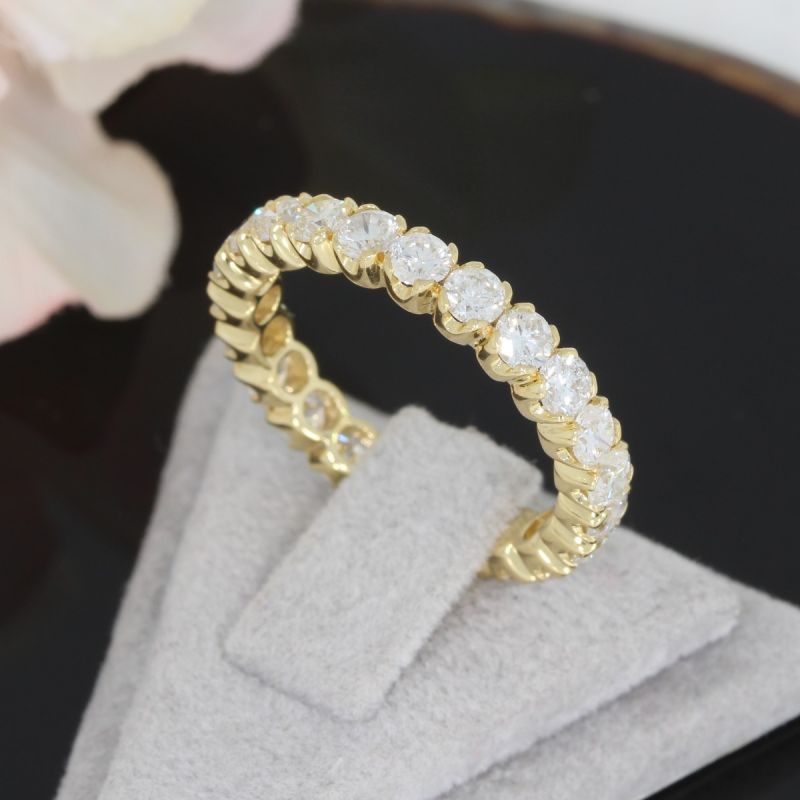 Wert 6500 € Brillant Memory Ring (2,00 carat) in 750er 18 K Gelbgold Größe 58 - H531