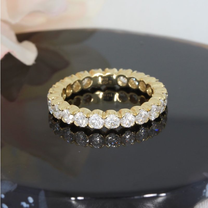 Wert 6500 € Brillant Memory Ring (2,00 carat) in 750er 18 K Gelbgold Größe 58 - H531
