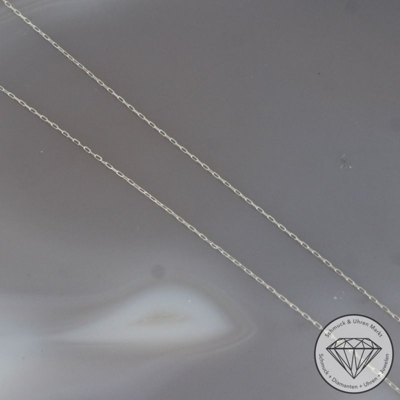 Wert 860 € Brillant Saphir Anhänger mit Kette in 900er Platin - H493