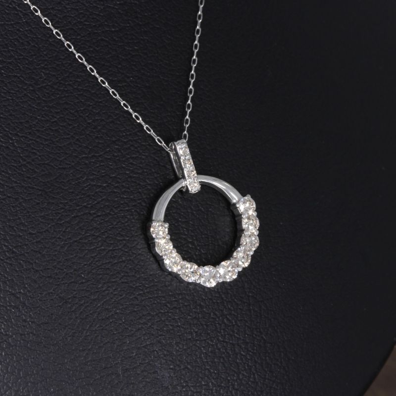 Sale! Wert 1390 € Brillant Anhänger mit Kette (0,30 carat) in 750er 18 K Weißgold - H497
