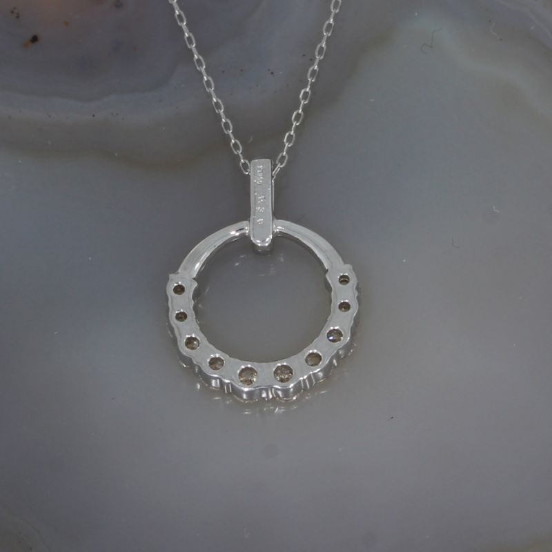 Sale! Wert 1390 € Brillant Anhänger mit Kette (0,30 carat) in 750er 18 K Weißgold - H497