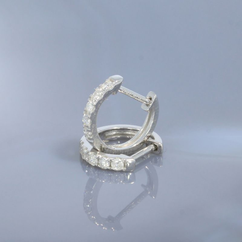 Wert 670 € Brillant Creolen (0,12 carat) in 900er Platin - H500