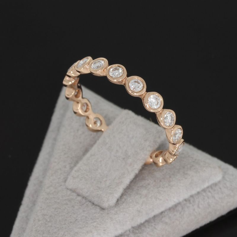 SALE ! Wert 2590 € Brillant Memory Ring (0,68 carat) in 585er 14 K Roségold Größe 54 - H542