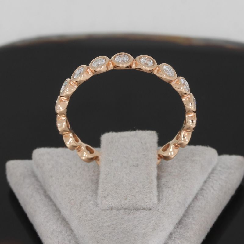 SALE ! Wert 2590 € Brillant Memory Ring (0,68 carat) in 585er 14 K Roségold Größe 54 - H542
