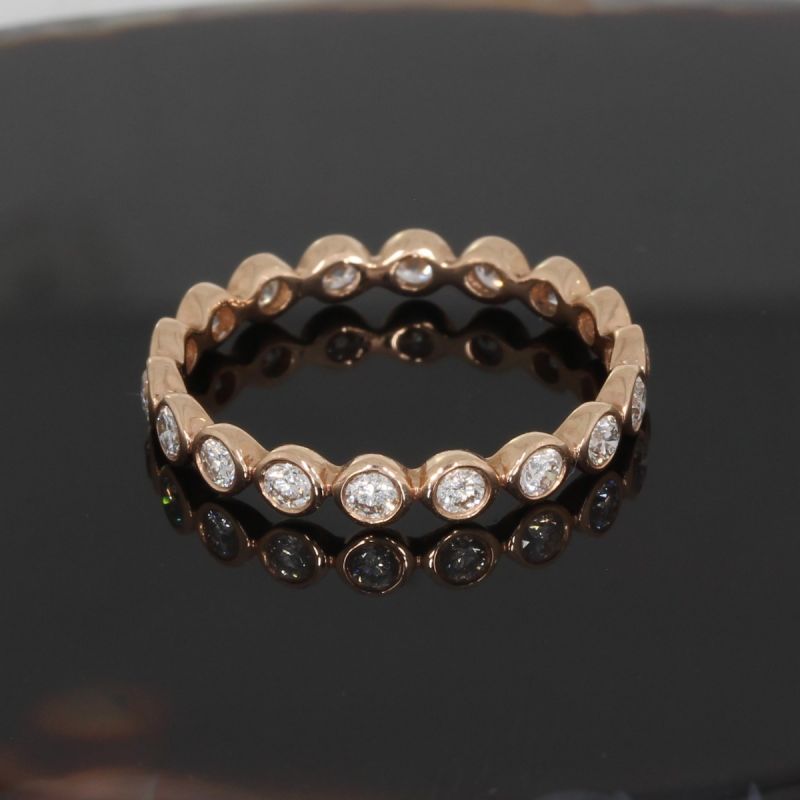 SALE ! Wert 2590 € Brillant Memory Ring (0,68 carat) in 585er 14 K Roségold Größe 54 - H542