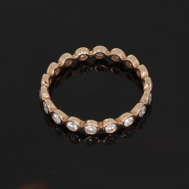 SALE ! Wert 2590 € Brillant Memory Ring (0,68 carat) in 585er 14 K Roségold Größe 54 - H542