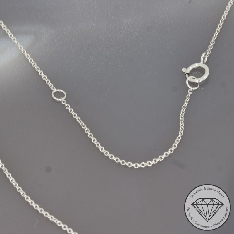 Wert 1100 € Brillant Anhänger mit Kette (0,11 carat) in 585er 14 K Weißgold / Roségold - H572