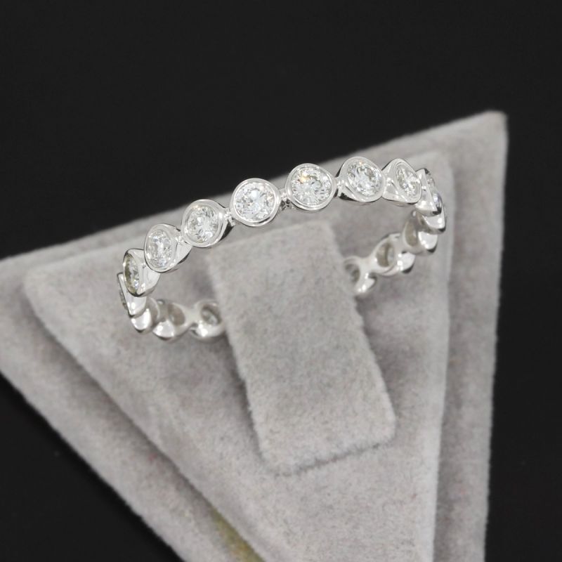 Wert 2590 € Brillant Memory Ring (0,66 carat) in 585er 14 K Weißgold Gr.53 - H624