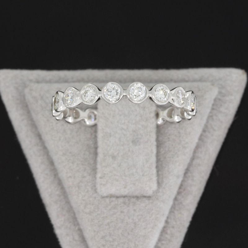 Wert 2590 € Brillant Memory Ring (0,66 carat) in 585er 14 K Weißgold Gr.53 - H624