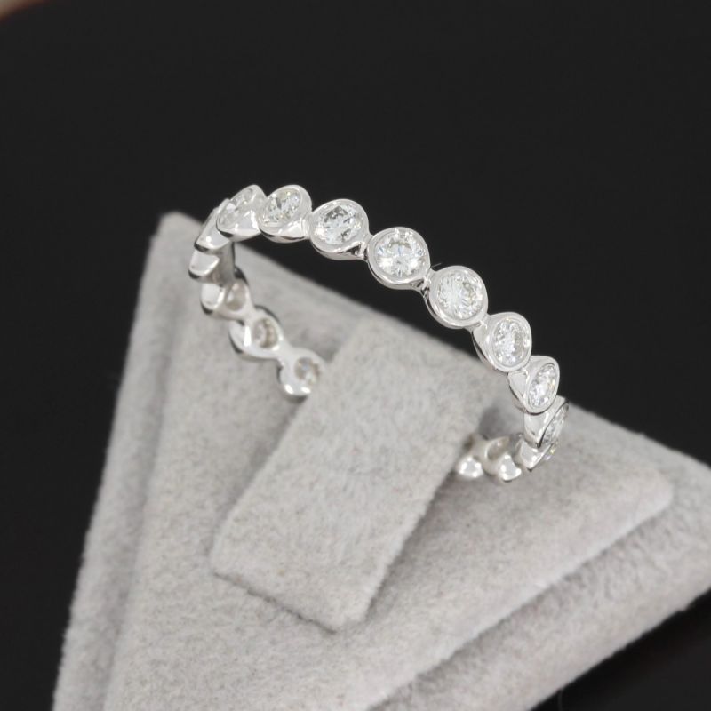 Wert 2590 € Brillant Memory Ring (0,66 carat) in 585er 14 K Weißgold Gr.53 - H624