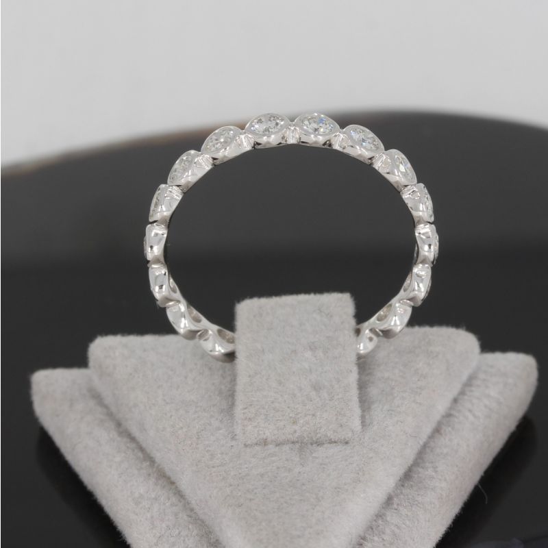 Wert 2590 € Brillant Memory Ring (0,66 carat) in 585er 14 K Weißgold Gr.53 - H624