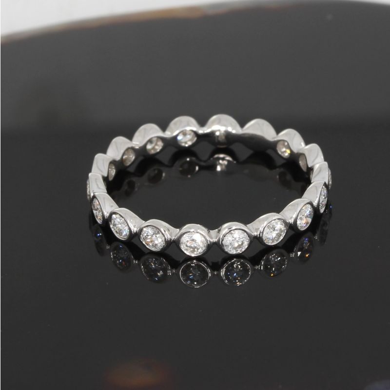 Wert 2590 € Brillant Memory Ring (0,66 carat) in 585er 14 K Weißgold Gr.53 - H624