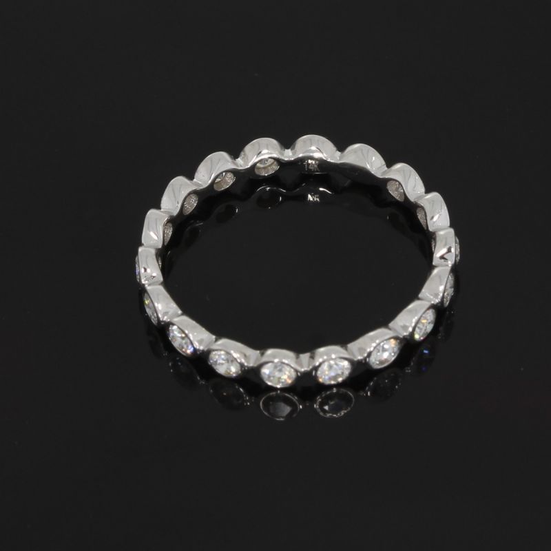 Wert 2590 € Brillant Memory Ring (0,66 carat) in 585er 14 K Weißgold Gr.53 - H624
