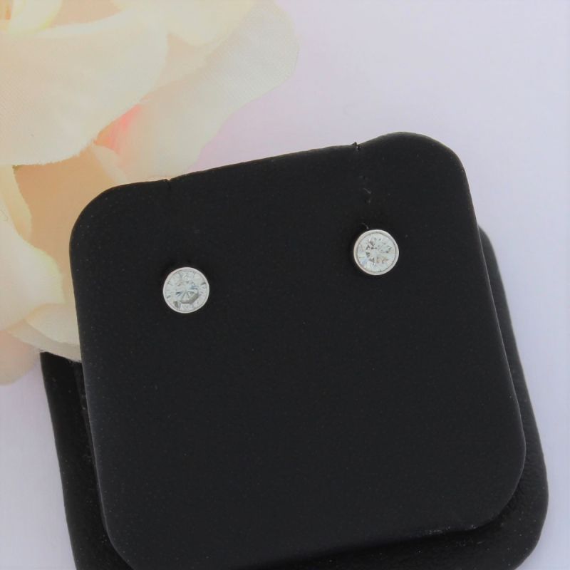 Wert 1190 € Solitär Brillant Ohrstecker Ohrringe (0,30 carat) in 900er Platin - H637