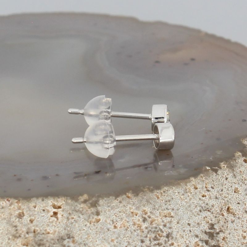 Wert 1190 € Solitär Brillant Ohrstecker Ohrringe (0,30 carat) in 900er Platin - H637