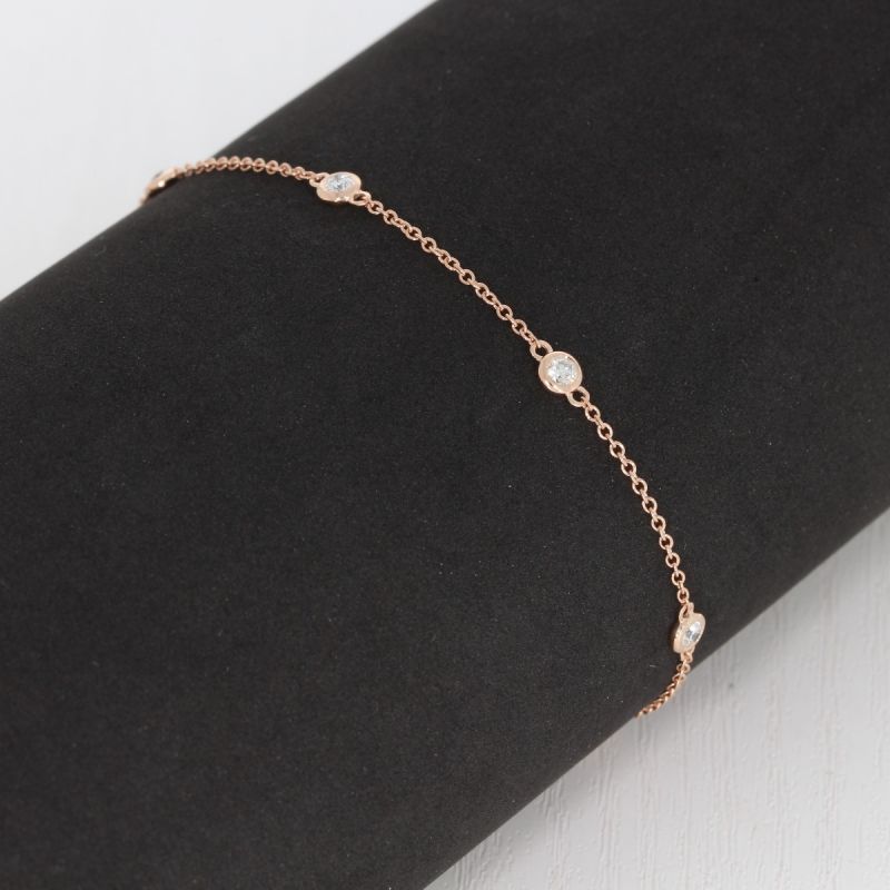 Wert 1690 € Brillant Armband (0,30 carat) in 585er 14 K Roségold - H708