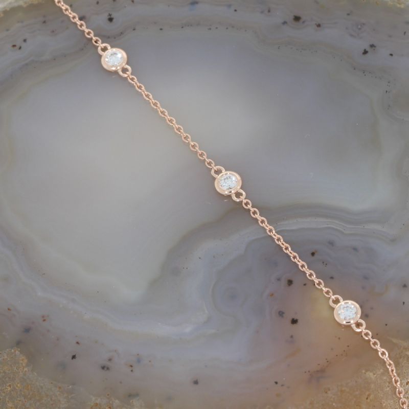 Wert 1690 € Brillant Armband (0,30 carat) in 585er 14 K Roségold - H708
