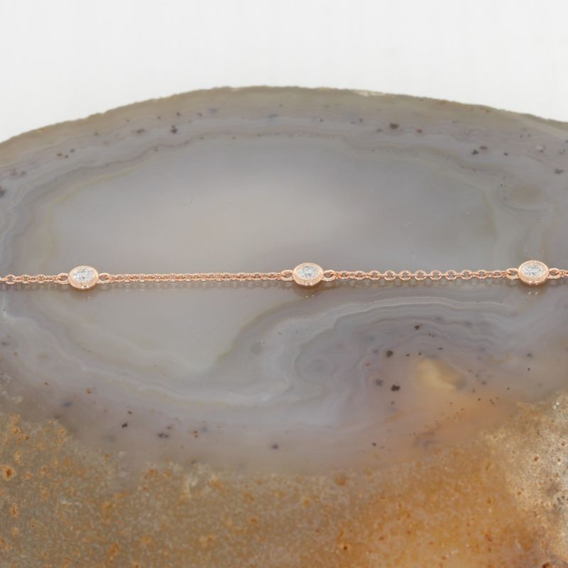 Wert 1690 € Brillant Armband (0,30 carat) in 585er 14 K Roségold - H708