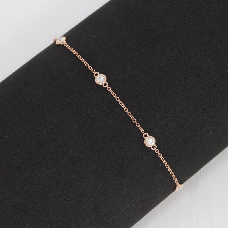 Wert 1690 € Brillant Armband (0,30 carat) in 585er 14 K Roségold - H708