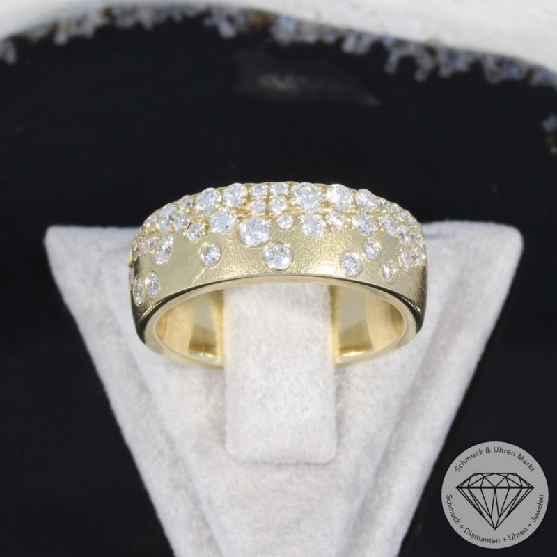 Wert 4950 € Brillant Ring (0,89 carat) in 585er 14 K Gelbgold - H738