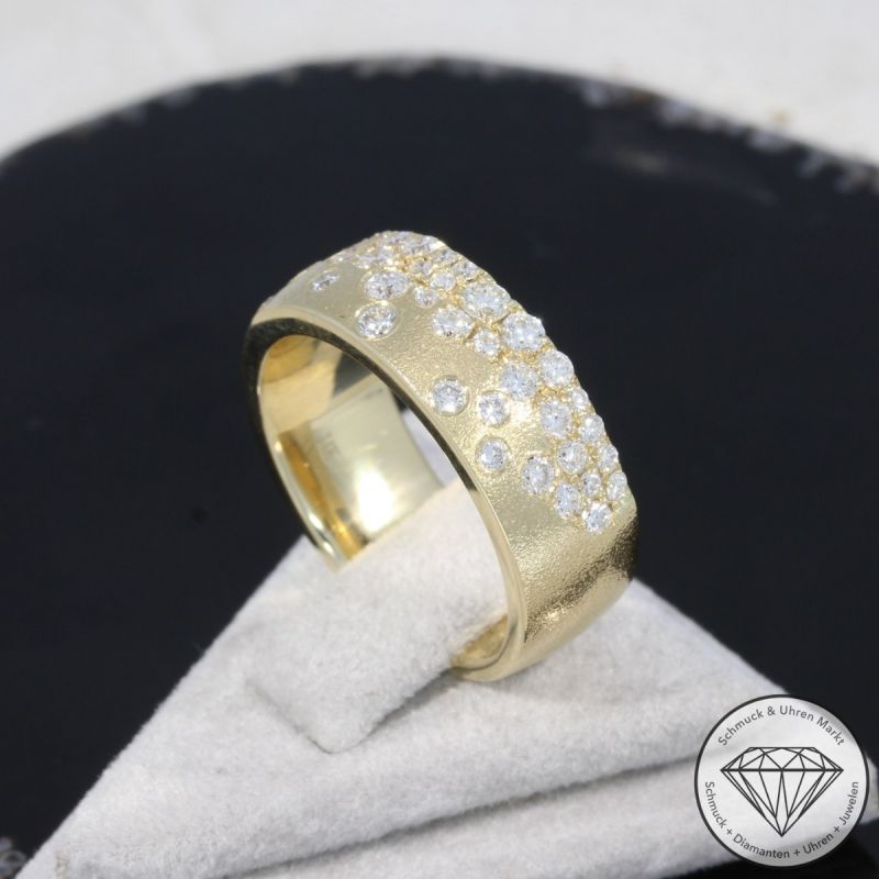 Wert 4950 € Brillant Ring (0,89 carat) in 585er 14 K Gelbgold - H738