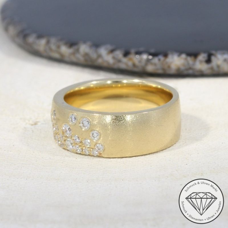 Wert 4950 € Brillant Ring (0,89 carat) in 585er 14 K Gelbgold - H738