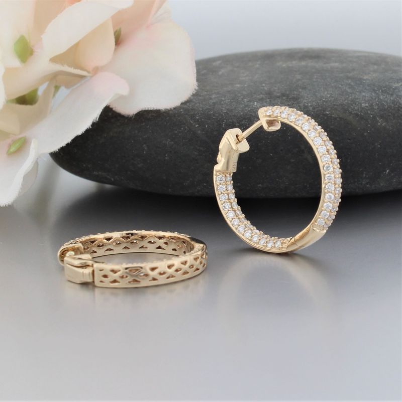Wert 8690 € Brillant Creolen (2,00 carat) in 585er 14 K Gelbgold - H775