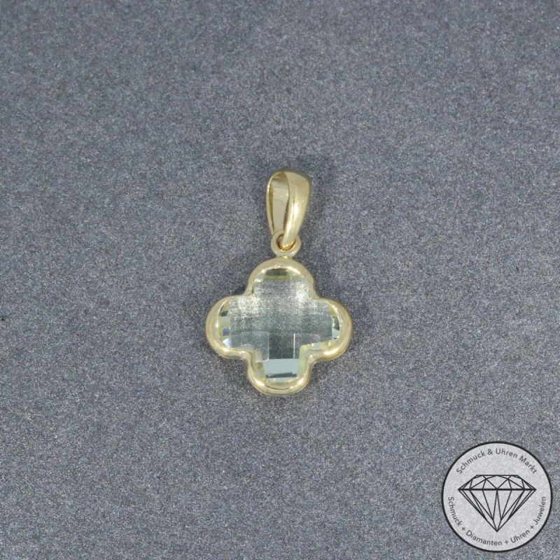 Wert 450 € Amethyst Anhänger (1,90 carat) in 585er 14 K Gelbgold - H777