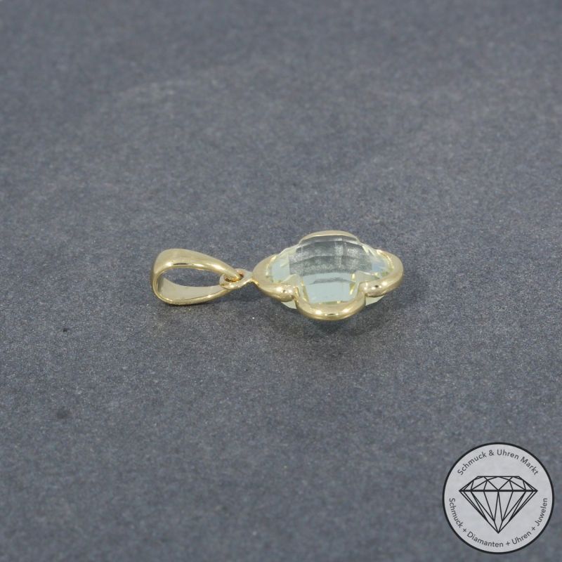 Wert 450 € Amethyst Anhänger (1,90 carat) in 585er 14 K Gelbgold - H777