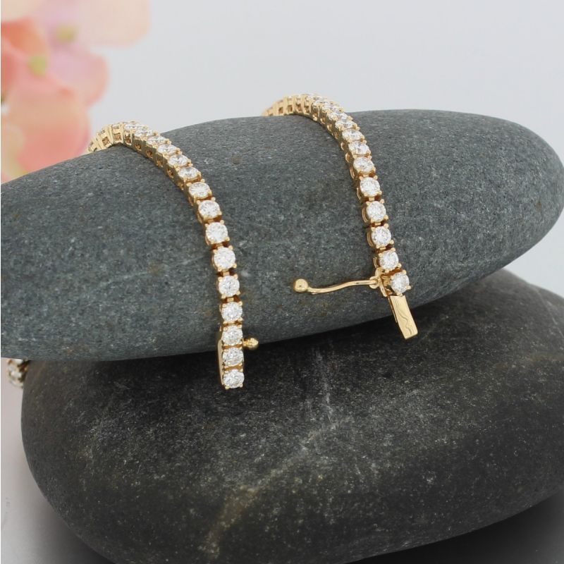 Wert 15490 € Brillant Tennis Armband (4,00 carat) in 750er 18 K Gelbgold - H783