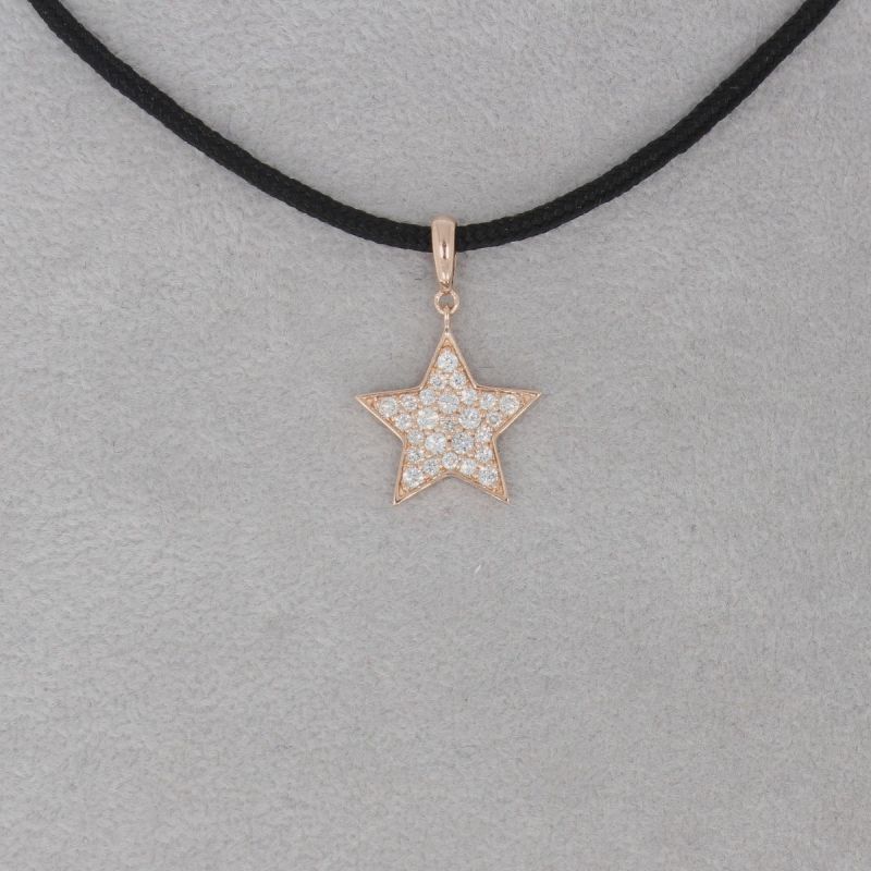 Wert 760 € Brillant Anhänger Stern (0,19 carat) in 585er 14 K Roségold - H806