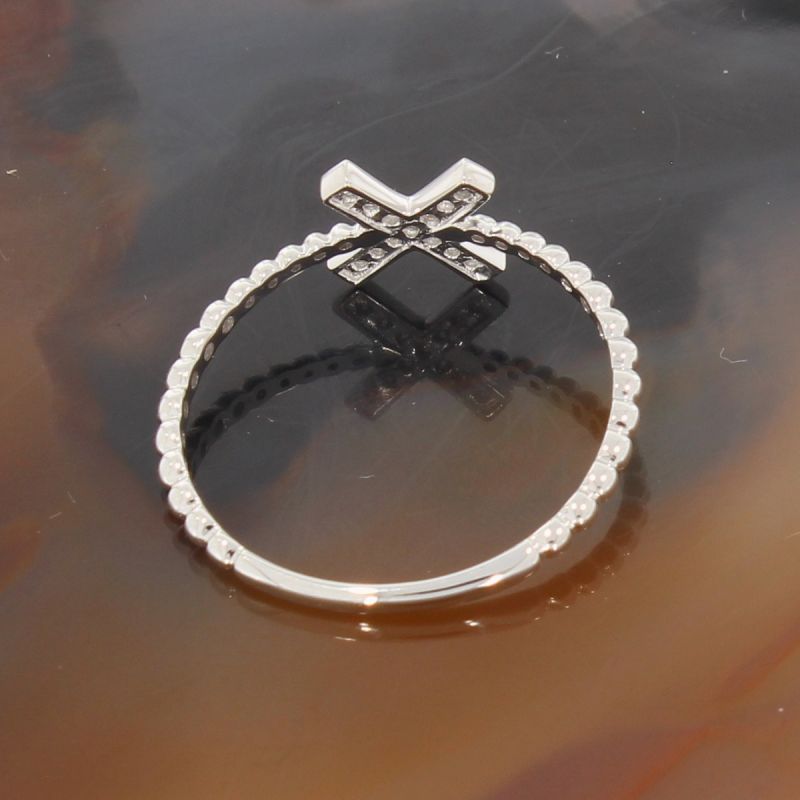 Wert 540 € Brillant Ring (0,08 carat) in 585er 14 K Weißgold Größe 56 - H807