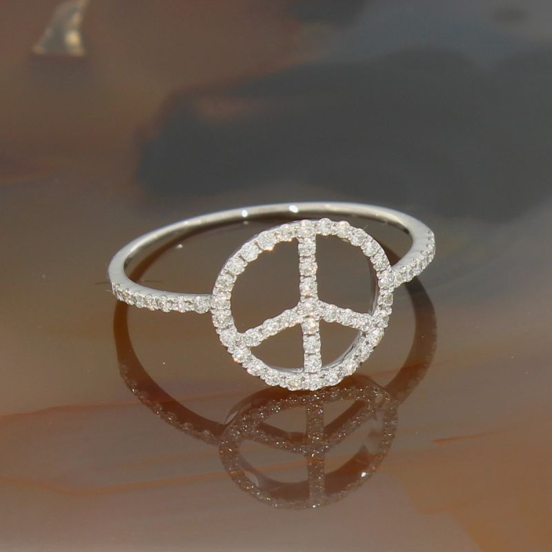 Wert 710 € Brillant Ring (0,27 carat) in 585er 14 K Weißgold Gr.56 - H813
