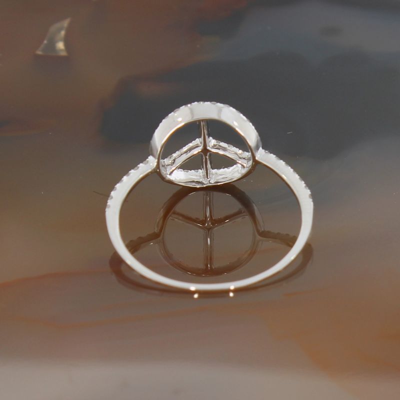 Wert 710 € Brillant Ring (0,27 carat) in 585er 14 K Weißgold Gr.56 - H813