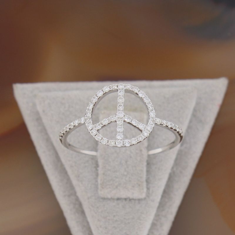 Wert 710 € Brillant Ring (0,27 carat) in 585er 14 K Weißgold Gr.56 - H813