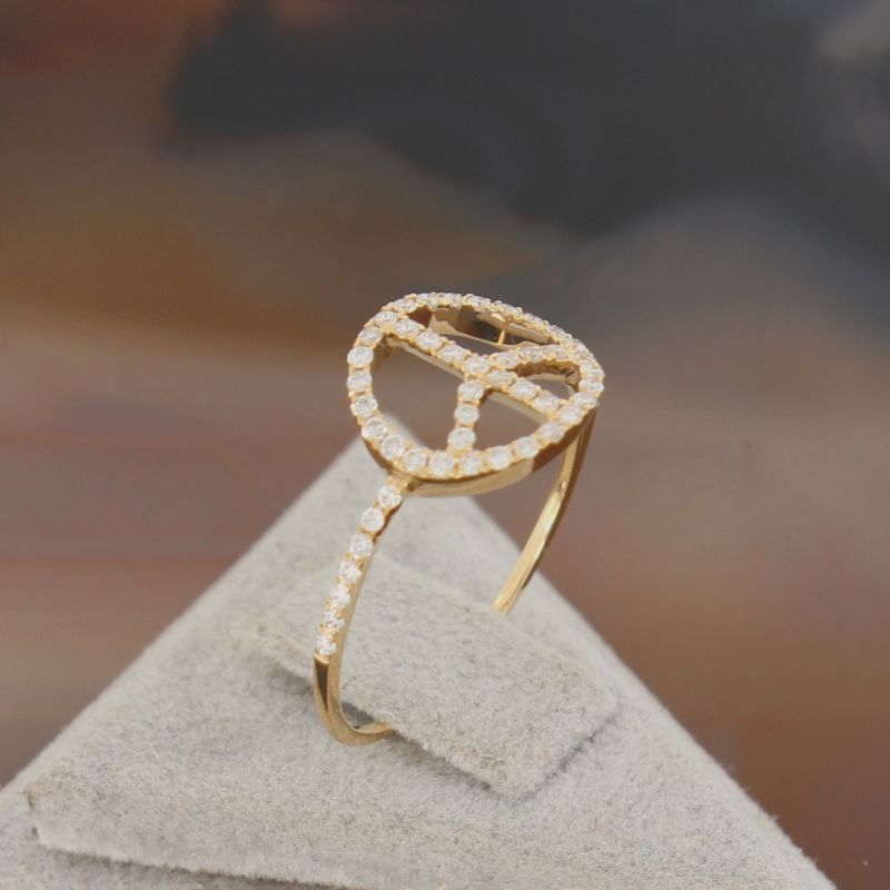 Wert 710 € Brillant Ring (0,26 carat) in 585er 14 K Gelbgold Gr.55 - H816