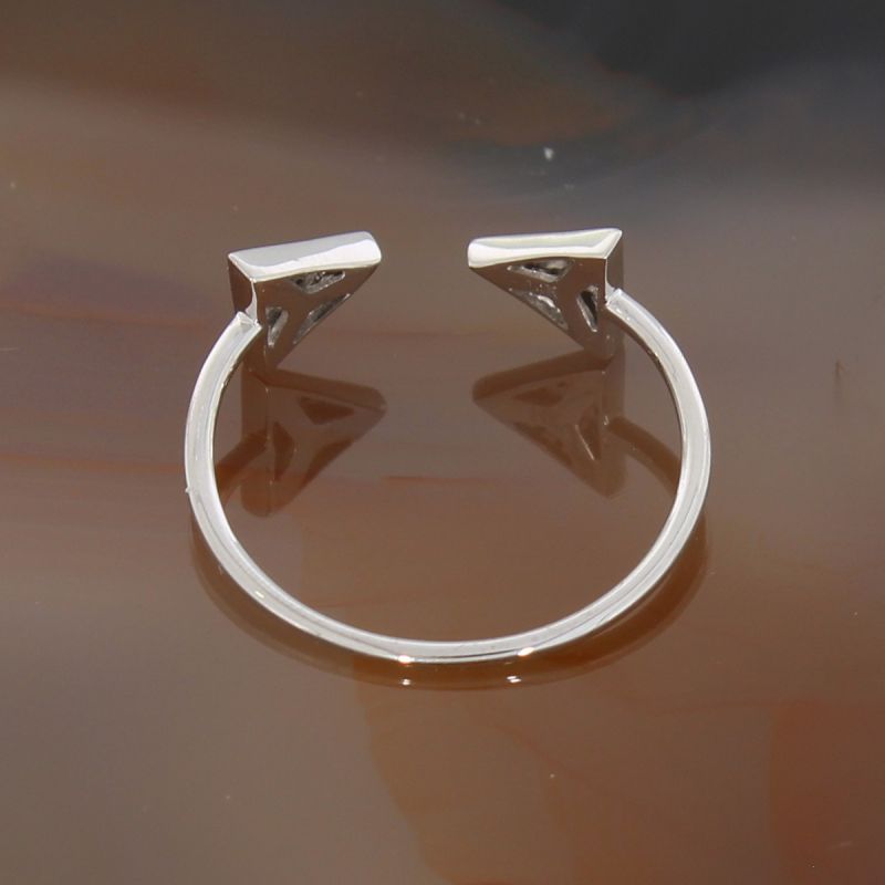 Wert 820 € Brillant Ring (0,12 carat) in 585er 14 K Weißgold Gr.54 - H818