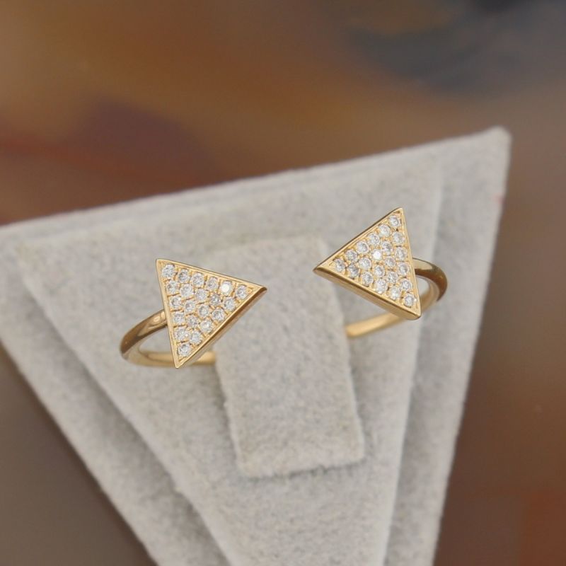 Wert 820 € Brillant Ring (0,12 carat) in 585er 14 K Gelbgold Gr.55 - H820