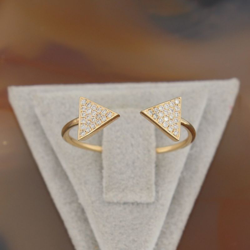 Wert 820 € Brillant Ring (0,12 carat) in 585er 14 K Gelbgold Gr.55 - H820