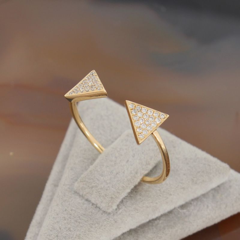 Wert 820 € Brillant Ring (0,12 carat) in 585er 14 K Gelbgold Gr.55 - H820