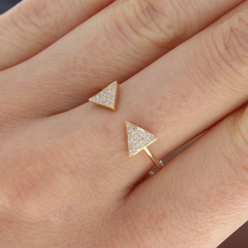 Wert 820 € Brillant Ring (0,12 carat) in 585er 14 K Gelbgold Gr.55 - H820